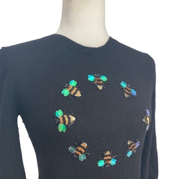 Markus Lupfer Bee Ring Embellished Wool Sweater Wool black Size XS-S - Picture 6 of 8